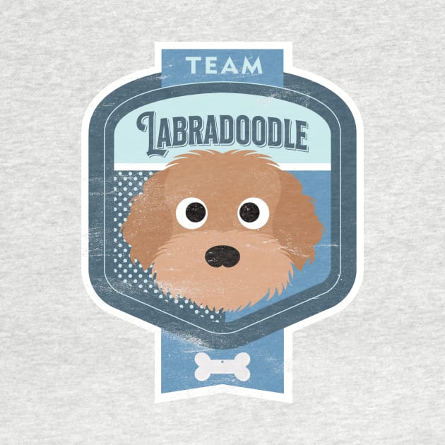Team Labradoodle - Distressed Labradoodle Beer Label Design by DoggyStyles